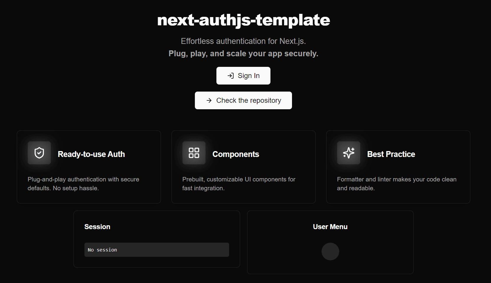 Next.js Auth Template