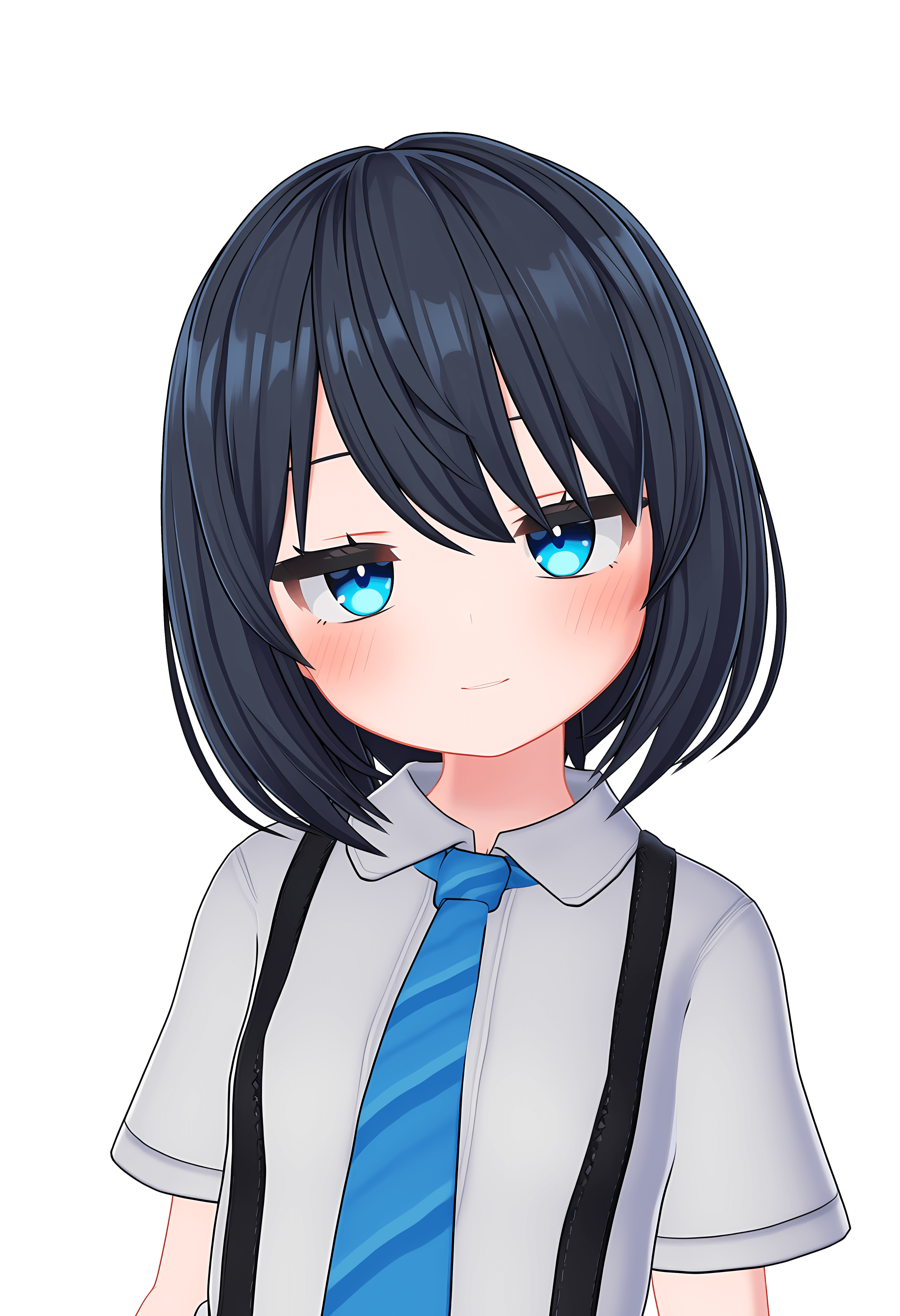 アホ毛なし 透過背景